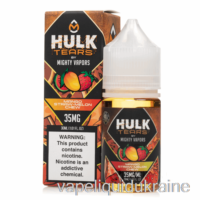 Vape Ukraine Mango Straw Melon Chew - Hulk Tears Salts - 30mL 35mg